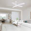 Modern 52" Ceiling Fan with Light and 5 Blades-109078899