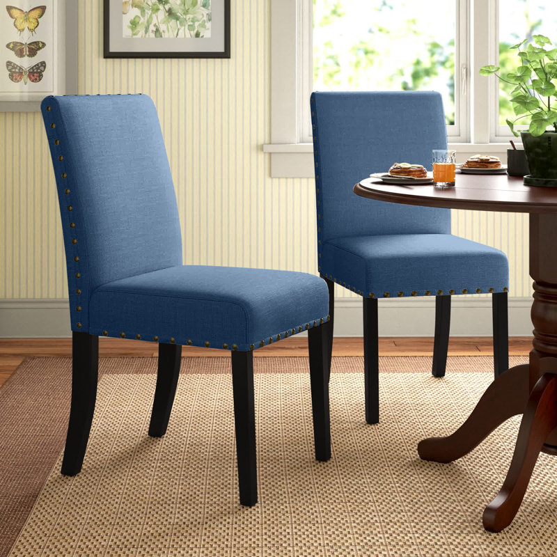 Chaise parsons rembourrée Durst, Bleu marine
