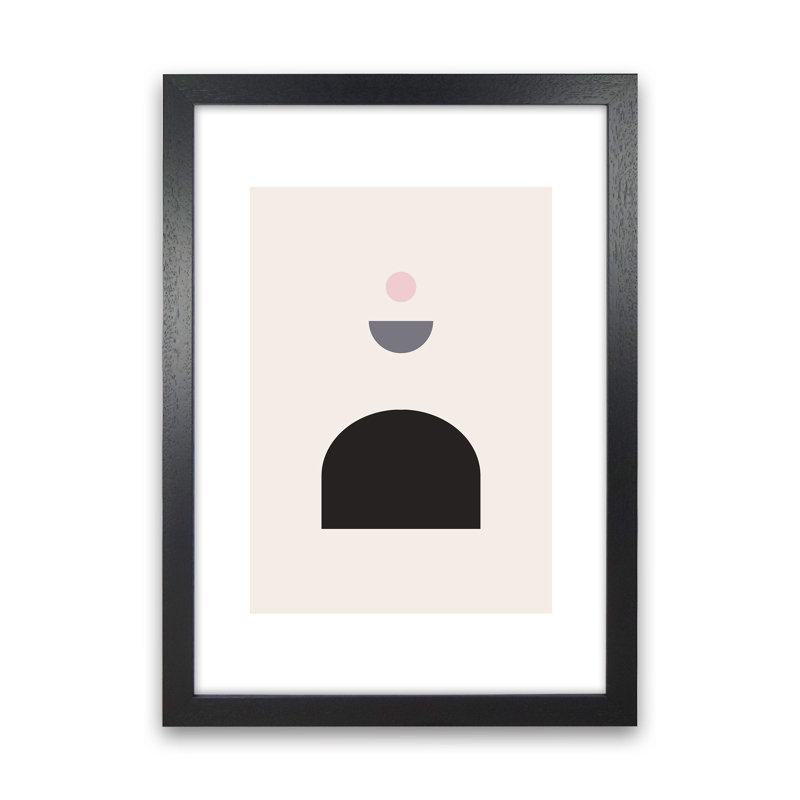 Mila Pink Abstract N13 by Pixy Paper - Print, Black Framed, 42cm H x 29.7cm W x 3cm D