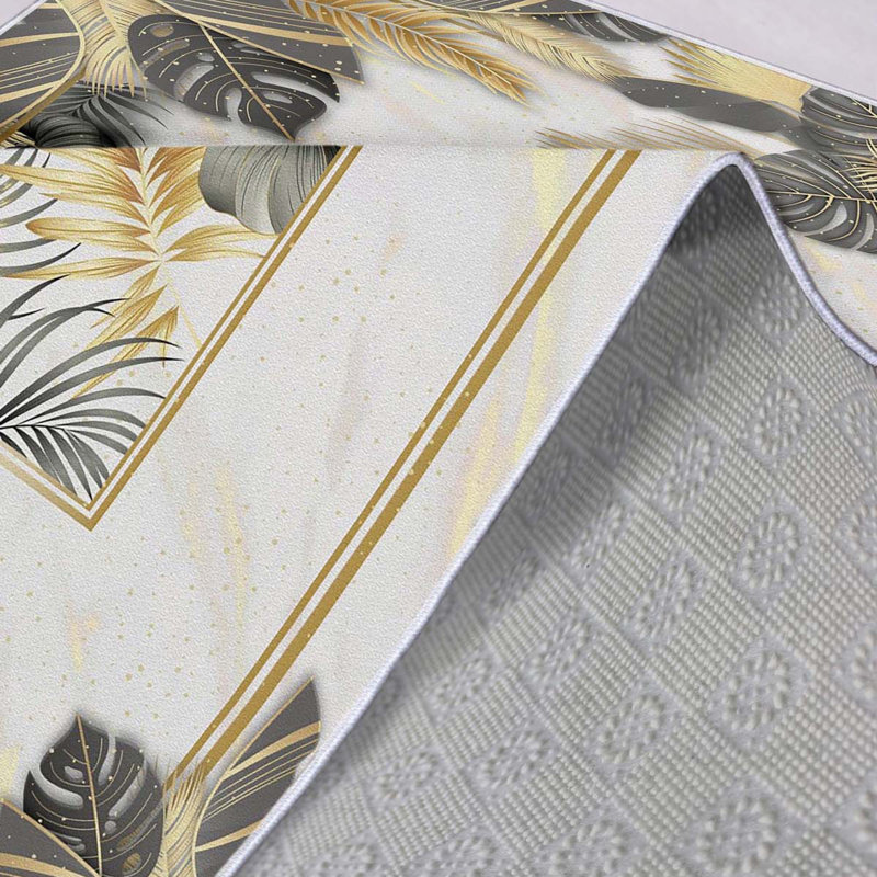 Luxurious Woven Area Rug, 100% Polyester | 650 g/m², 0.3 in Pile Height | Antibacterial, Non-Slip PVC Dot Underside, Machine Washable | 3D Digital Printing, Perfect for Living Room & Bedroom Decor