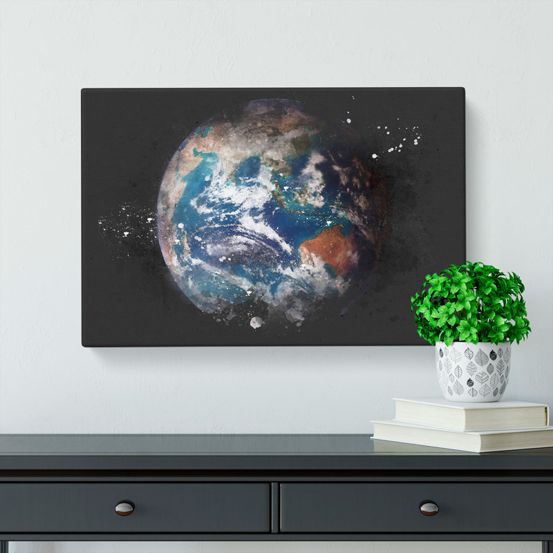 Beautiful View Of Earth - Wrapped Canvas Painting, 35cm H x 50cm W x 3cm D