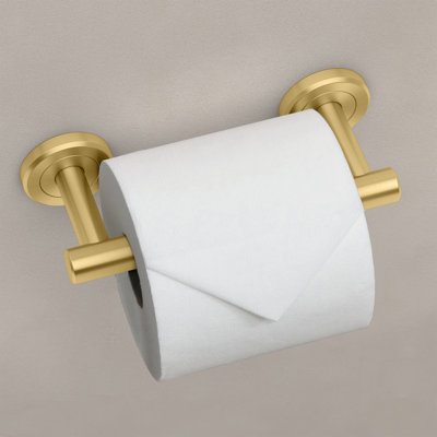 Latitude II Wall Mount Toilet Paper Holder | Double Post Spring Loaded Toilet Paper Holder