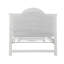 Lit simple Lugman avec moulure ovale en blanc