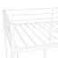 Lit superposé simple au-dessus de métal blanc - cadre, réduction du bruit substantiellement, garde-corps inclus Élément de qualité de fabrication robuste et stable, réduit considérablement, installé,