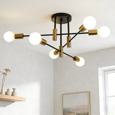 Coblitz 6-Light 62cm Sputnik Semi Flush Mount