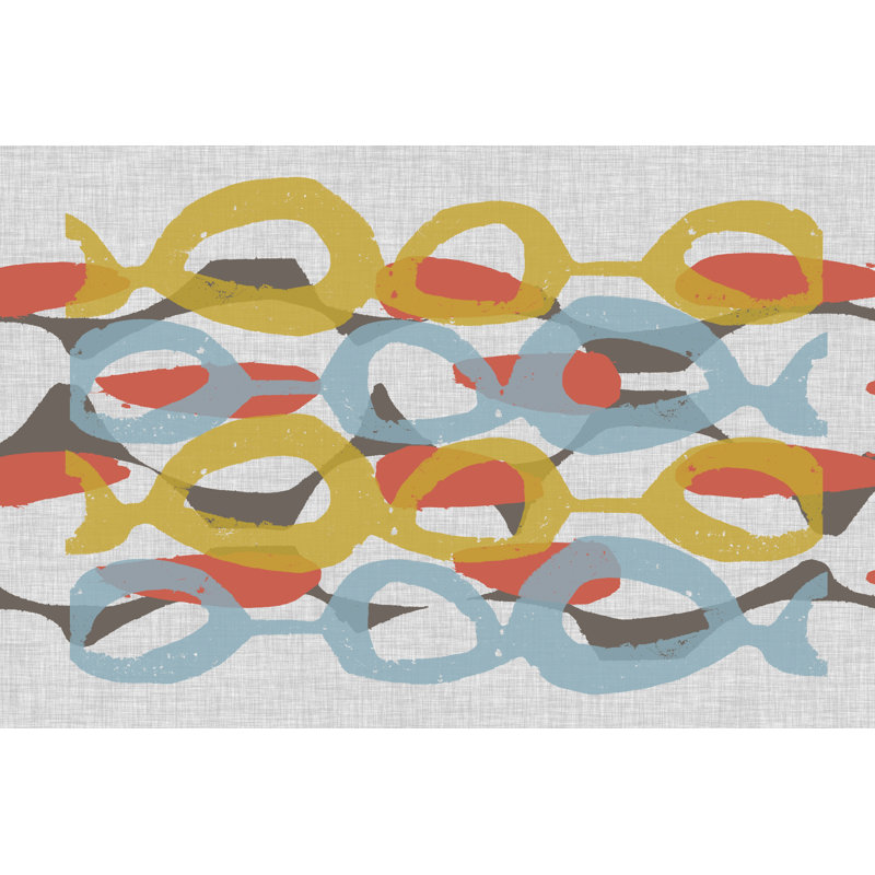 Mid Century Pattern I - Wrapped Canvas Print, 81cm H x 122cm W