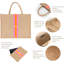 Grand sac de plage en jute tissé