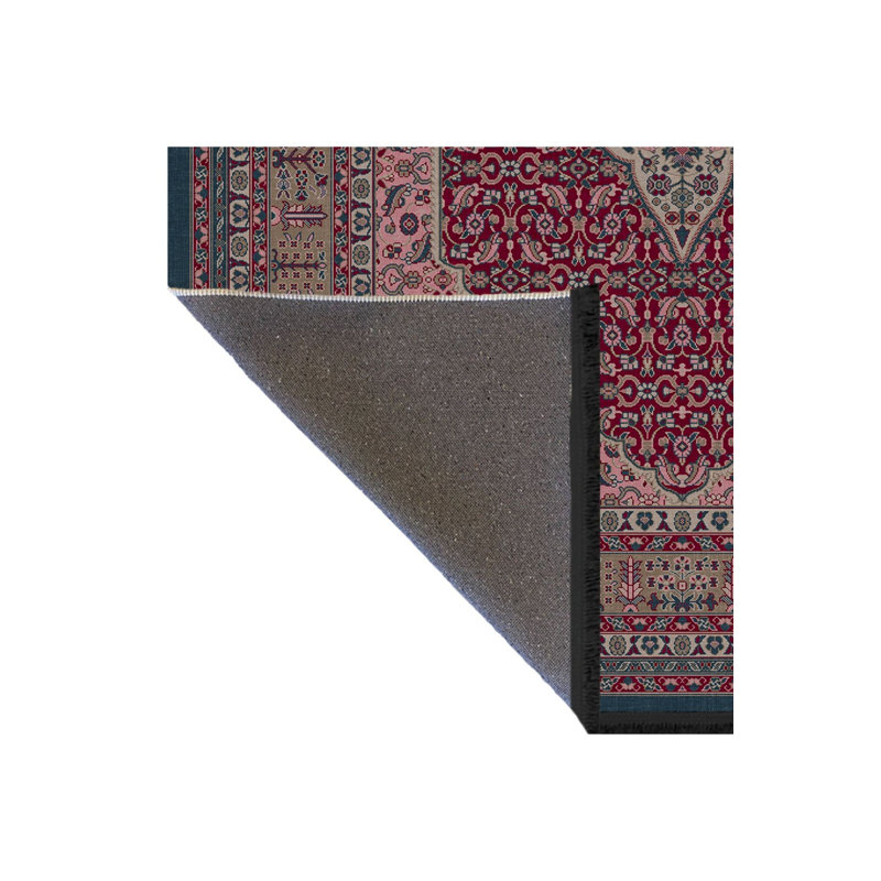 Tapis décoratif lavable à la machine rose, Tapis de couloir 4 pi 11 po x 9 pi 10 po inclus