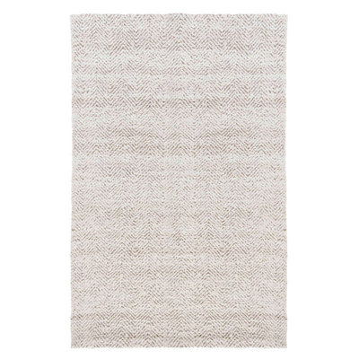 Chevron Jute / Sisal Area Rug in Ivory