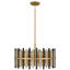 Luminaire suspendu en or brossé 12 lumières Richards-128730251-128730252