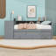 Lit de jour en bois avec tablettes et bureau et 2 tiroirs-457395989-457395988