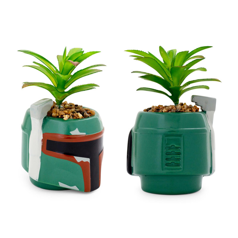 3'' Faux Succulent Plant in Ceramic Decorative Vase