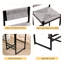 Ensemble de 2 tabourets de bar gris tissés à la main avec tabouret à hauteur de comptoir et tabouret de bar en papier tissé pour la cuisine, la maison et le bureau (gris)-1592635575