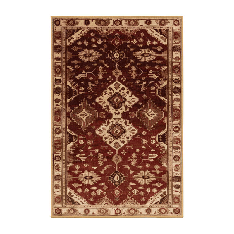 Tapis brun lavable à la machine, Rectangle de 5 pi x 8 pi