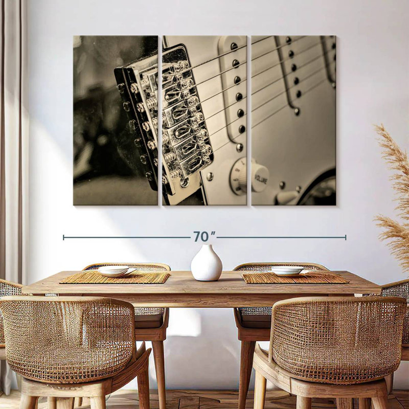 Abarca Timeless Silver Guitar, 42" H x 65" W