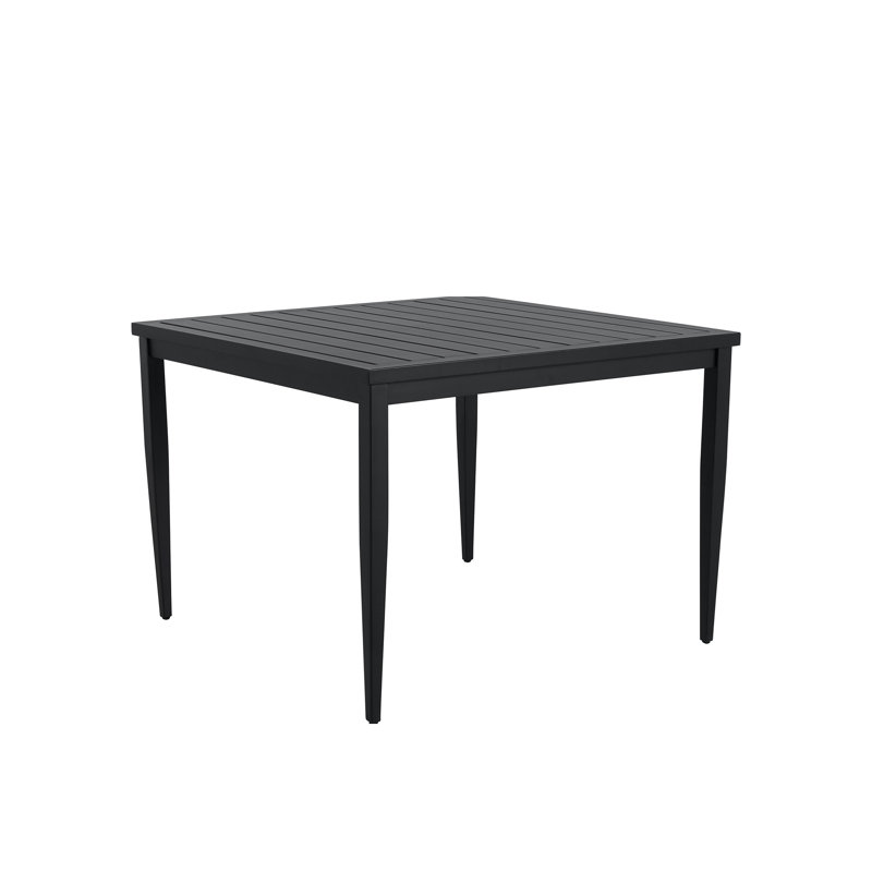 Brookings Wrought Aluminum Dining Table, Midnight