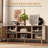 Rattan TV Stand For 59 Inch Television With Charging Station, Mid Century Modern Entertainment Center, Boho Media Console With Storage Cabinet Open Shelves For Living Room, Natural-1163482959