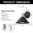 9 In. 2-Pack Black Wireless Wall Sconces, Dimmable LED Wall Lights With Remote Control For Bathroom-2036839777