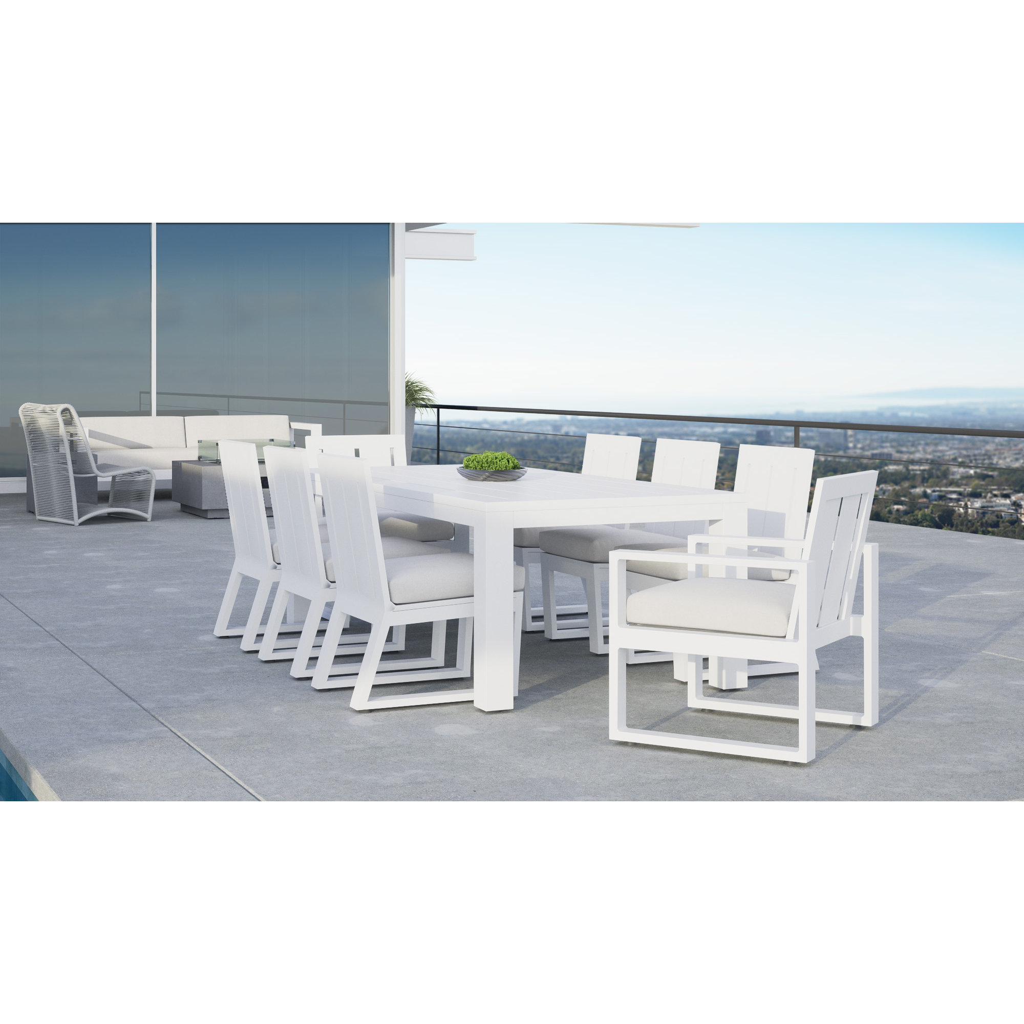 Camela Premium All-Weather Wicker Outdoor Dining Side Chair with Sunbrella® Cushion, Cast Silver Sunbrella®