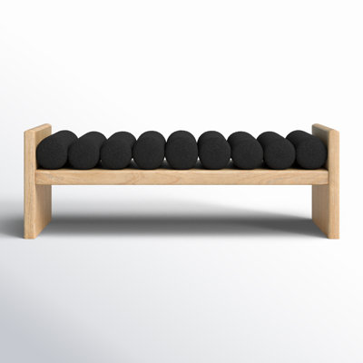 Waverly Boucle Wood Bench