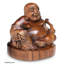Jovial Buddha Original Wood Figurine
