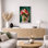 «Colorful Floral Bouquet Portrait of Woman Vibrant Garden Style Art», images de chambre à coucher, impression sur toile encadrée, impression numérique