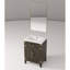 Meuble-lavabo en chêne brun - 24 po L 18 po x P 18 po, comptoir en acrylique et miroir