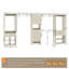 69"-145" W Wooden Closet System With Doors And Drawers(Adjustable Width)-823433075