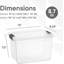 Ensemble de 8 bacs de rangement transparents Latitude Run® avec couvercles en plastique pour la maison-1300137809