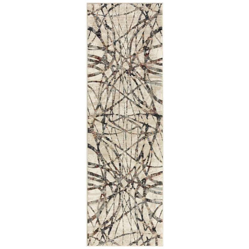 Southwestern Area Rug in Beige, Runner 2'3" x 7'8"