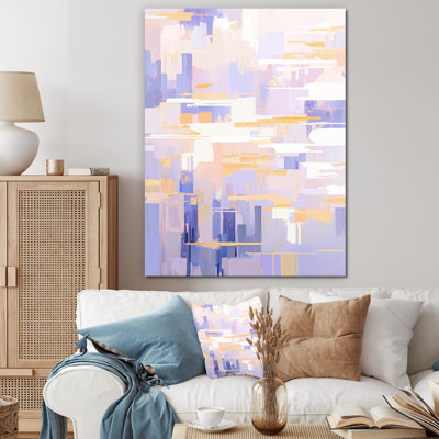 «Contemporary Lavender Bold Illumination III», art mural abstrait sur toile