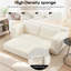 Canapé convertible avec mousse à mémoire de forme, structure en acier, aucun assemblage requis, conception compacte pour petits espaces et appartements (beige)-1108773366