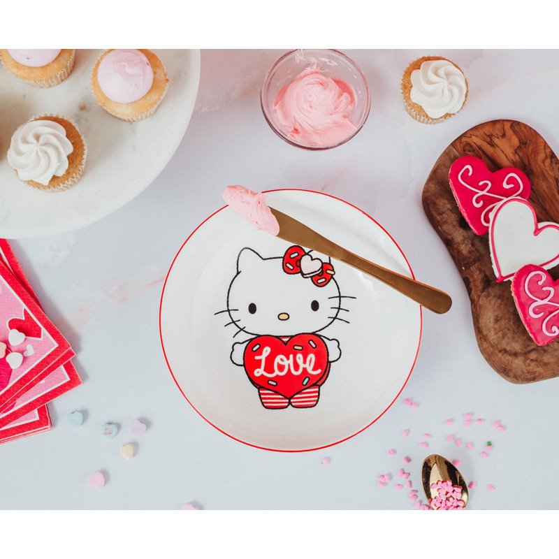 Hello Kitty "Love" 9-Inch Ceramic Coupe Dinner Bowl