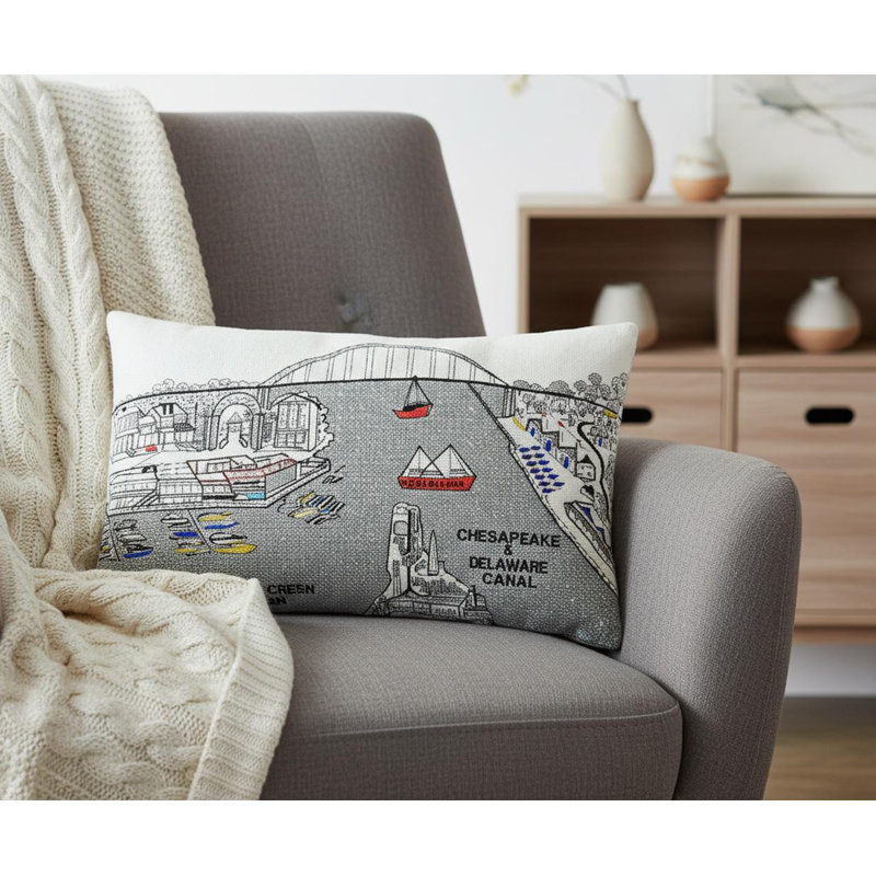 Coussin lombaire 14 "X 24" Chesapeake, 14 po x 24 po, Crème