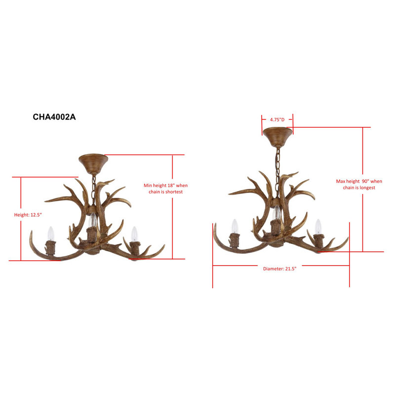 Benefiel 3 - Light Dimmable Chandelier