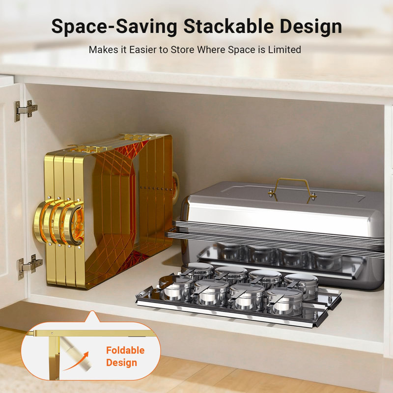 Lot de 4 plats de chafing pour buffet, ensemble de chafing dish de haute qualité