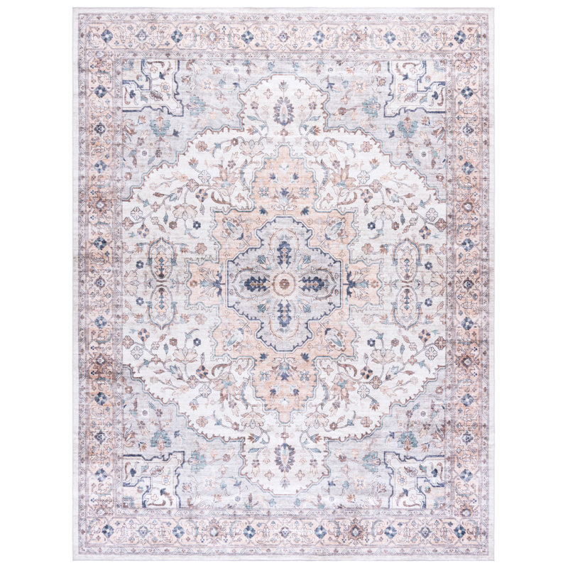 Lomeli Area Rug with Non-Slip Backing, Rectangle 8" x 10"