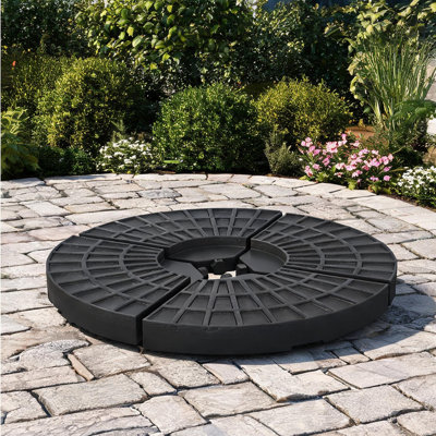 Parasols et accessoires pour parasol combinant espace extérieur et diamètre de 7,48 po avec Hdpe de 7,5 po et noir