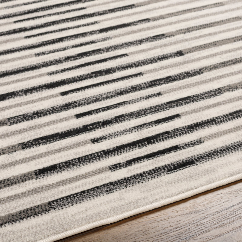 Hisela Striped Indoor Rug, Rectangle 5' x 7'