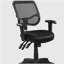 Chaise de bureau noire pivotante avec accoudoirs