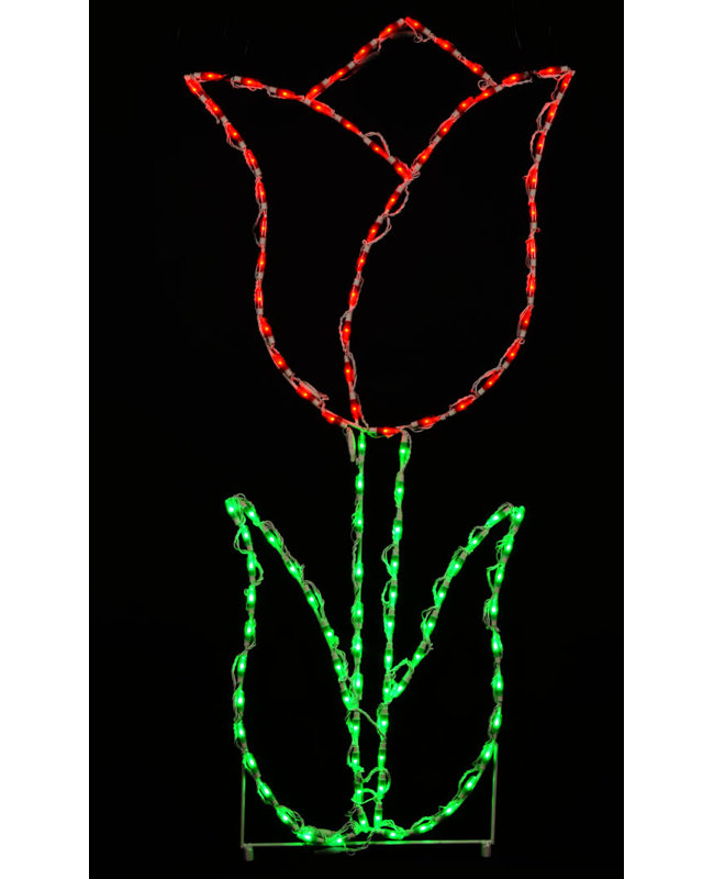 Luminaire à del tulip, Rouge