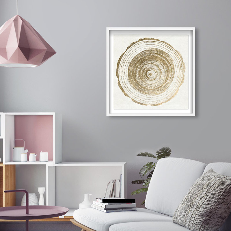 Oliver Gal Legno III Abstract Botanical - Luxury Shadowbox Framed Wall Art, White, 26" H x 26" W