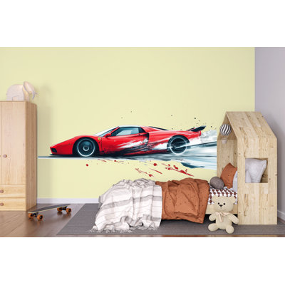 Décoration murale rouge de course pour enfant 282Mv Supercar Speed