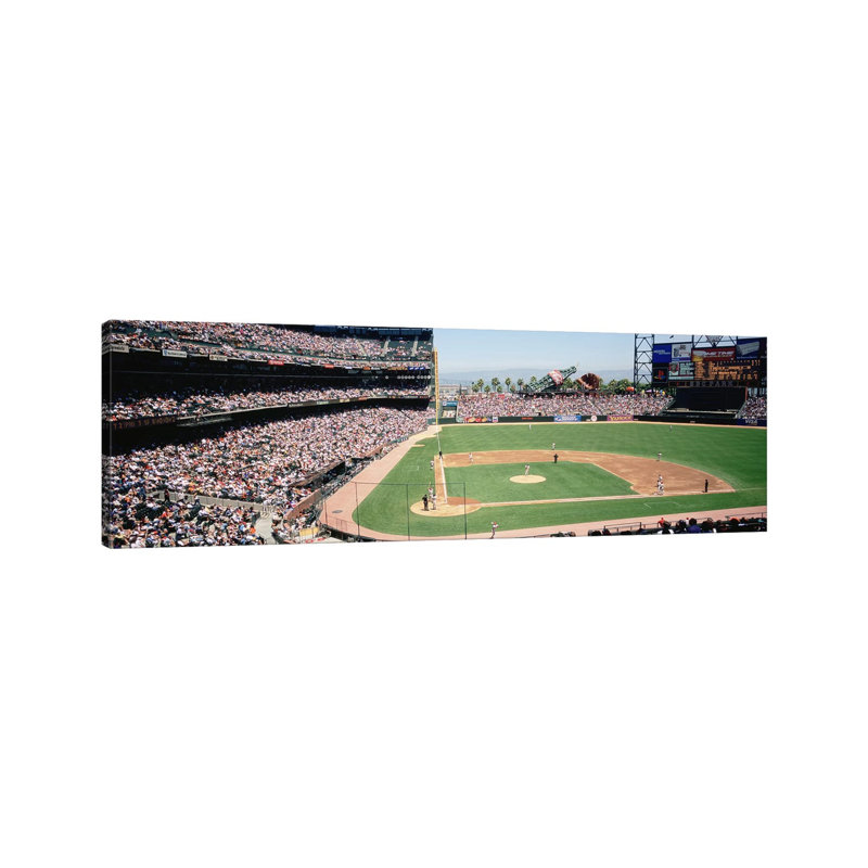 High Angle View Of A Stadium, Pac Bell Stadium, San Francisco, California, USA by Panoramic Images - Panoramic Gallery-Wrapped Canvas Giclée on Canvas