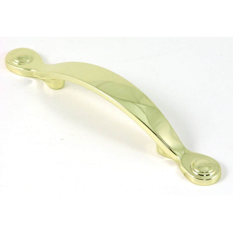 Polished Brass 3" Modern Arch Cabinet Bar Pull