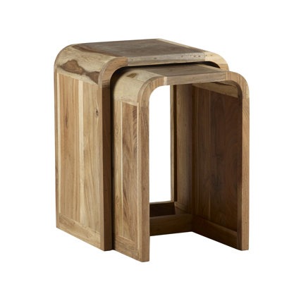 Giovani Solid Wood Block Nesting Tables