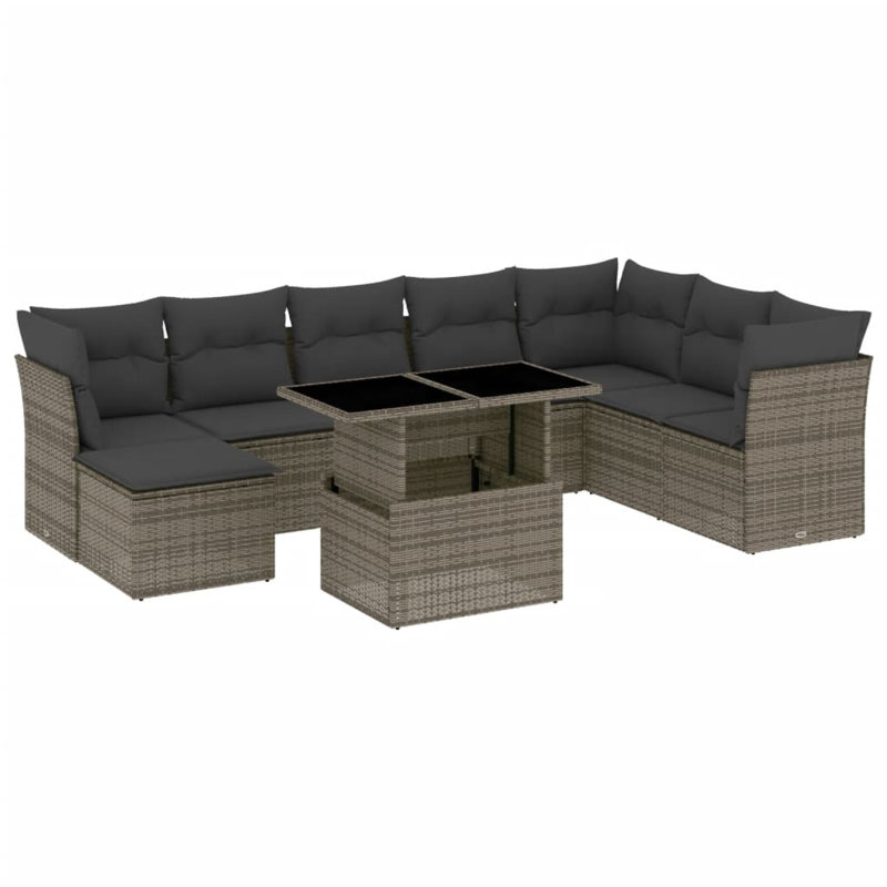 Grand canapé modulaire en rotin PE Vidaxl