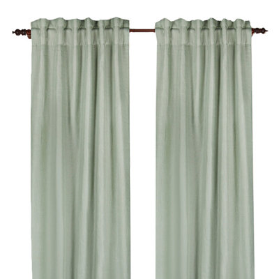 Plain Linen Linen Semi Sheer Curtain Single Panel