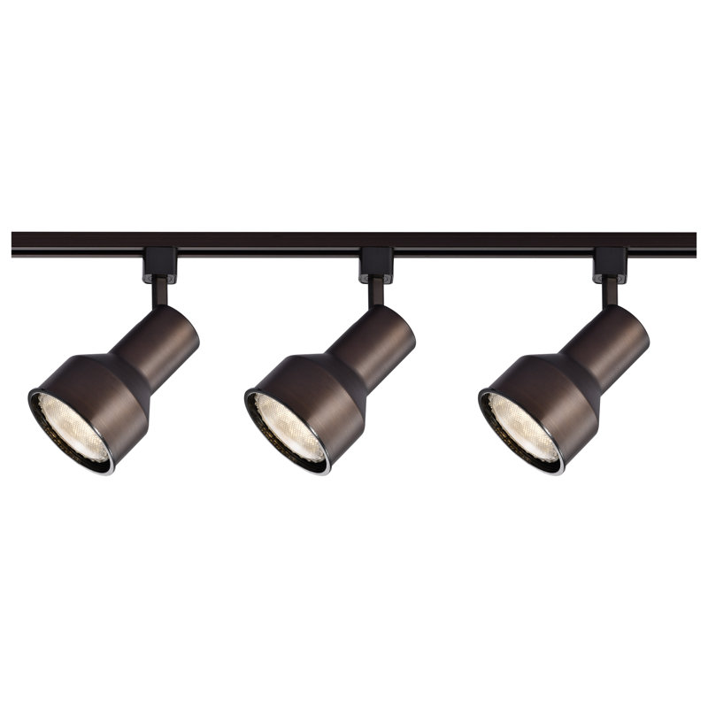 Russet Bronze 3-Light Step Cylinder Track Kit