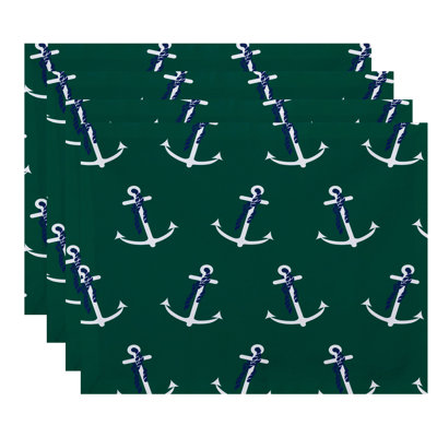 Ensemble de napperon à imprimé whimsy 4 pièces Hancock Anchor